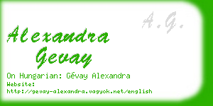 alexandra gevay business card