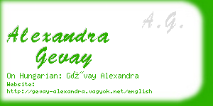 alexandra gevay business card